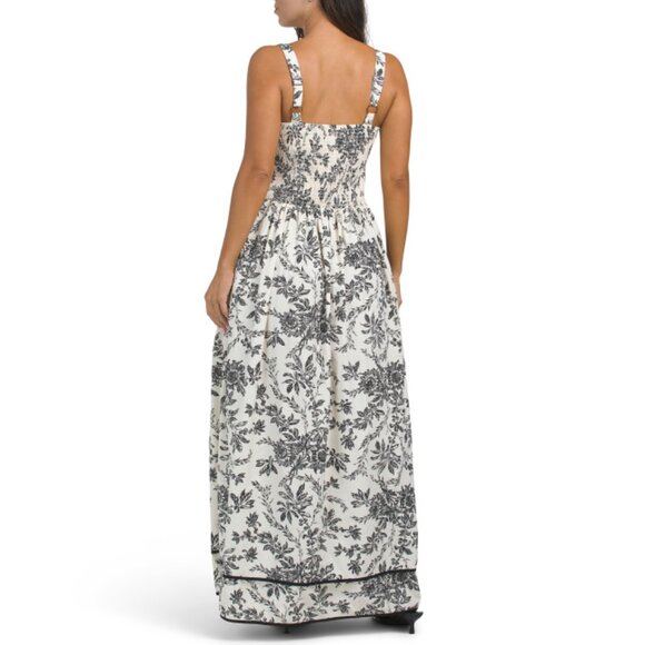 TULIP Black Cream Floral Tiered Maxi Dress - Picture 2 of 2